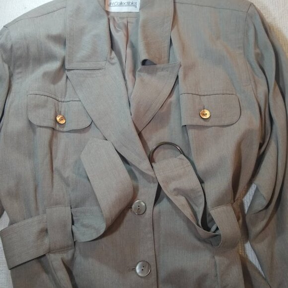 Vintage JH Collectibles  size 10   taupe-mushroom-brown jacket - Picture 2 of 16
